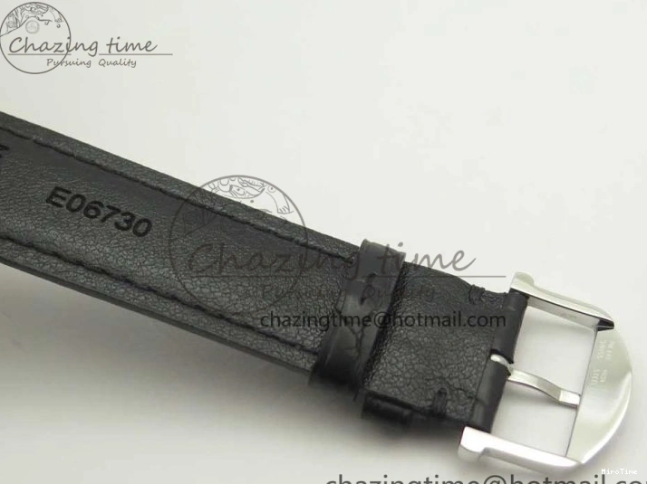 MIROTIME 0203 Supportive Portofino Automatic SS AF 1:1 Best Edition White Dial on Black Croco Leather Strap A 7184